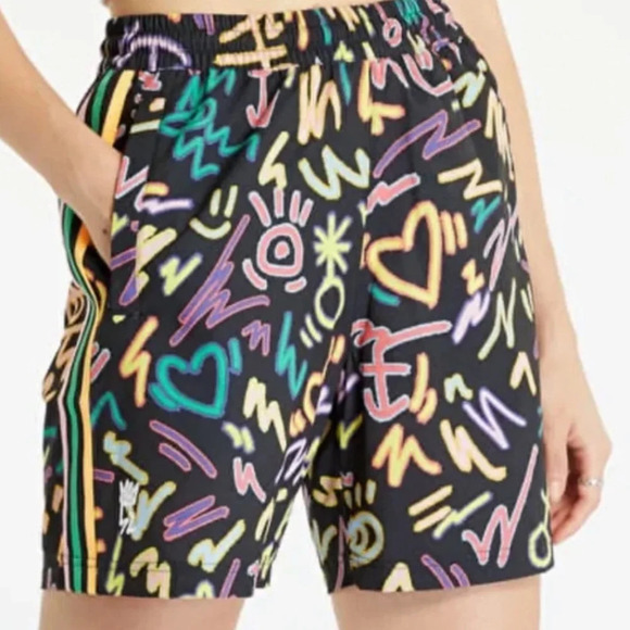 Adidas x Kris Andrews Love Unites Pride Doodle Print Shorts Unisex Size S - Picture 1 of 16